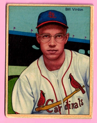 Picture, Helmar Brewing, Helmar This Great Game Card # 140, Bill Virdon, Portrait, St. Louis Cardinals